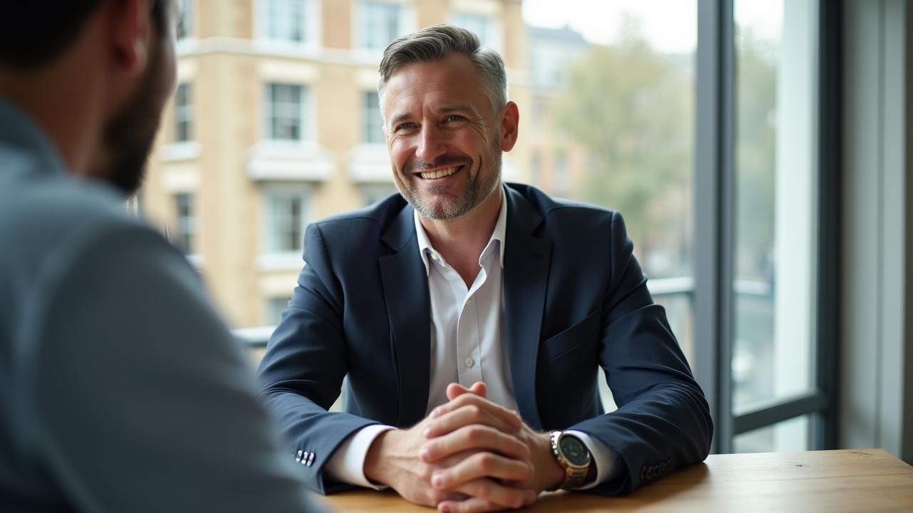 Professional consultation session in a modern Edinburgh office